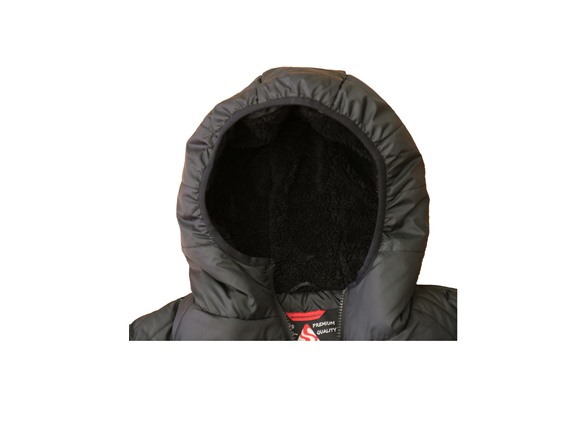 Womens Fleece-Lined Hooded Puffer Jacket