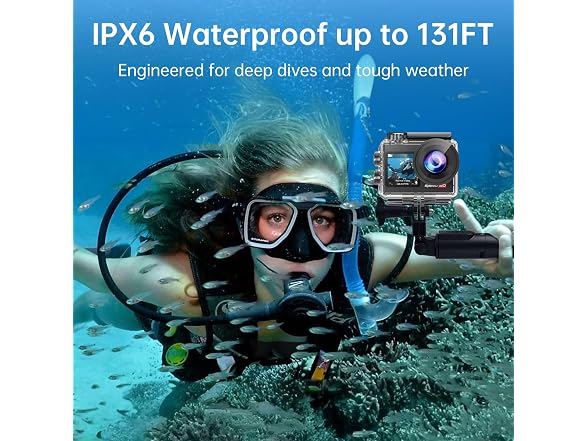Hiicam 4K 20MP Action Camera Waterproof