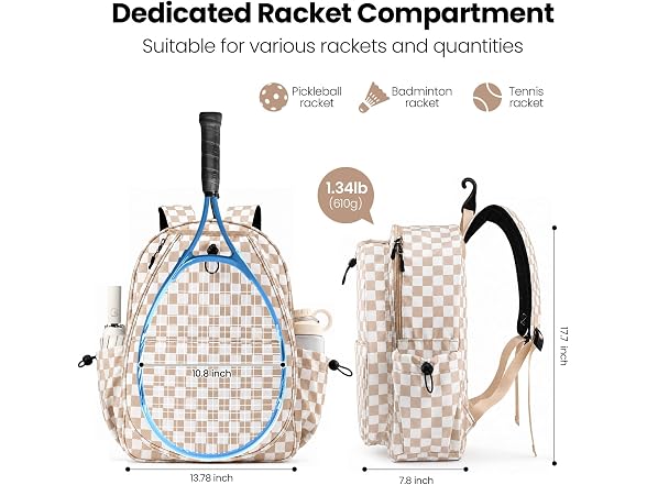 Mosthink Pickleball Racket Backpack