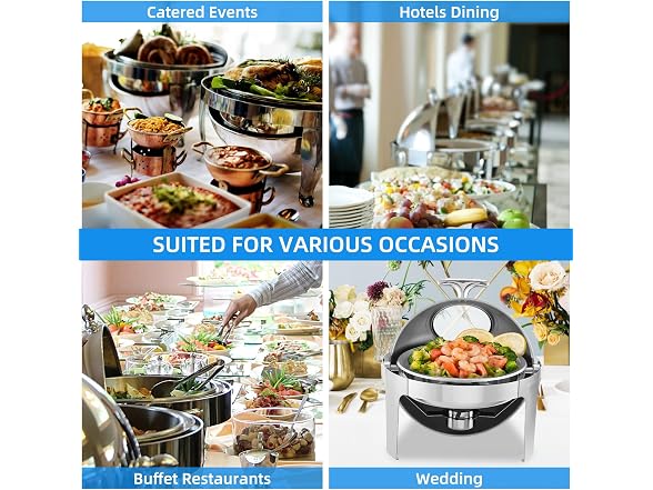 PrecisionAuto Large Capacity Food Warmer Chafing Dish Set – 6.8 Qt 