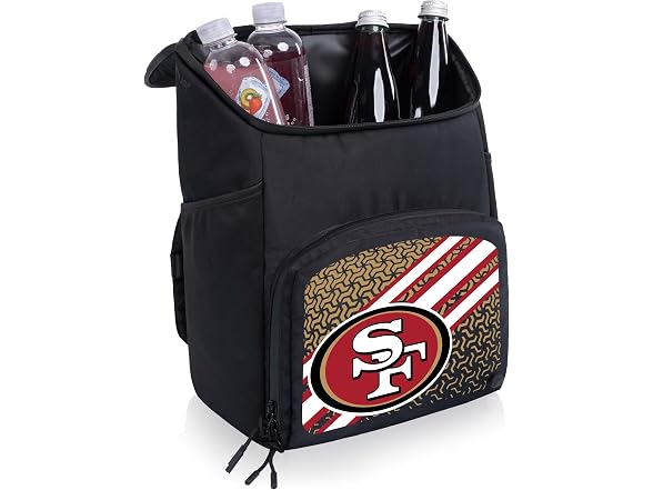 PICNIC TIME NFL San Francisco 49ers PTX 2.0 Tarana Upcycled Backpack Cooler