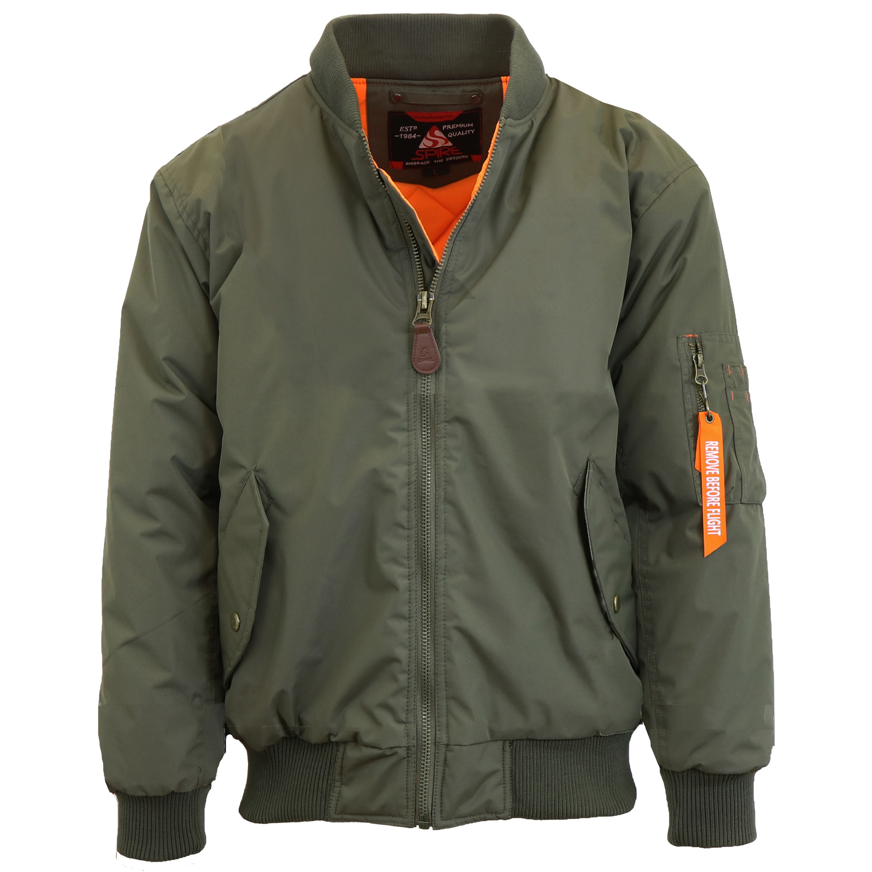 Mens Heavyweight Flight Bomber Jacket - Gallery 18