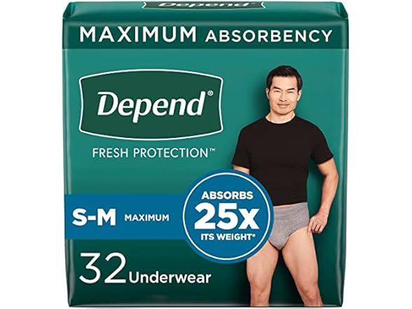 Depend FIT-FLEX Incontinence Underwear for Men