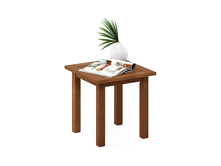 Hardwood Outdoor End Table, Natural