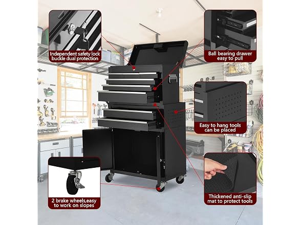 Towallmark 8-Drawer Rolling Tool Chest