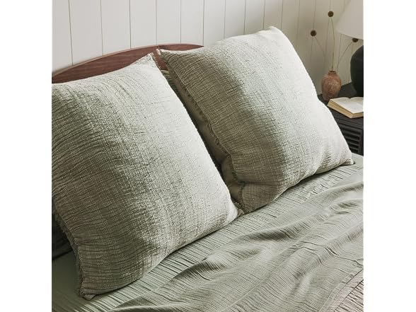 Crane Home Zen Sage Fringe Euro Sham Set
