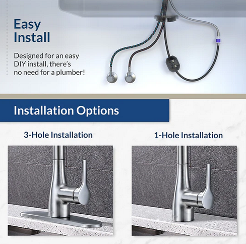 Bio Bidet Flow Classic Kitchen Faucet- Choose Color Finish - Gallery 16