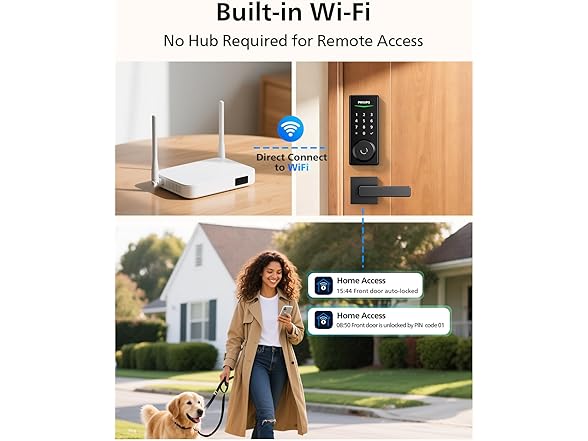 Philips 4000 Series Wi-Fi Fingerprint Touch Deadbolt