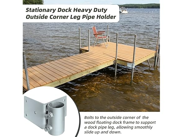 Corner Dock Leg Pipe Holder