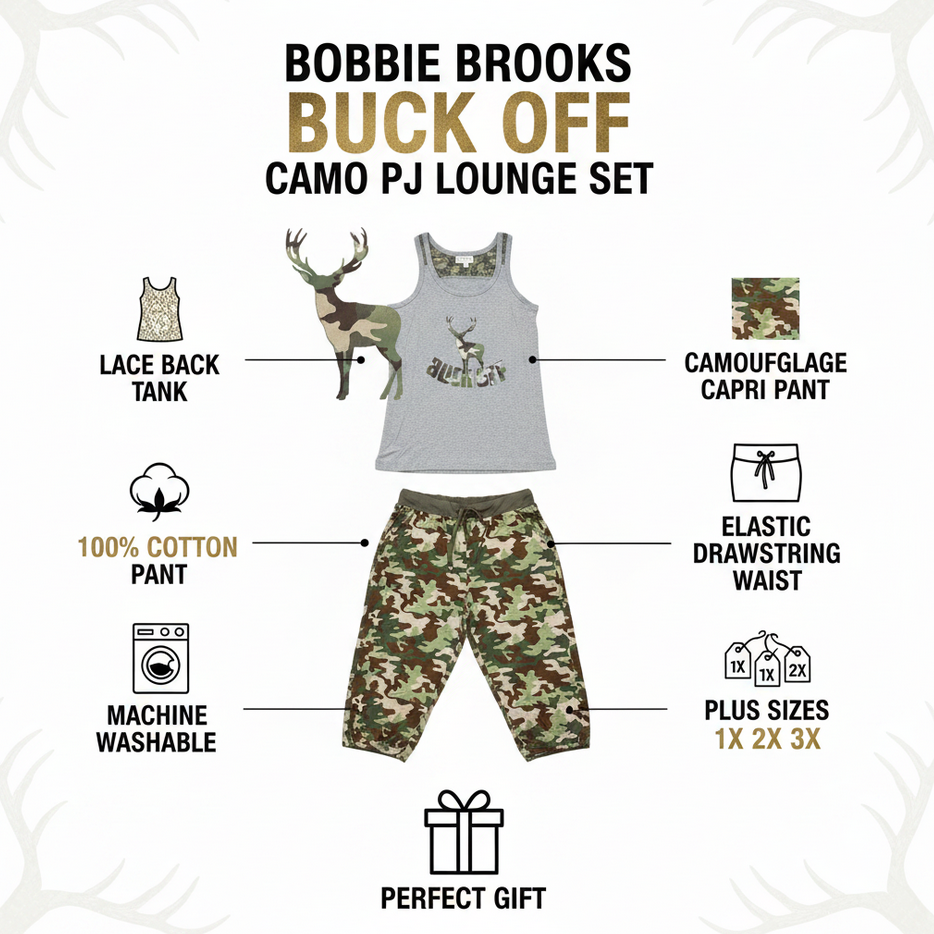 Sets Plus Size Womens Buck Off PJs - Gallery 6