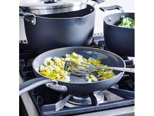 GreenPan Levels Stackable Hard Anodized Frying Pan Set