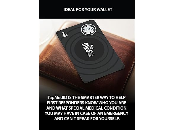 TapMedID Medical Alert Card