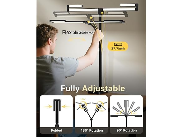 ONEMIX LED Desk Lamp with Clamp