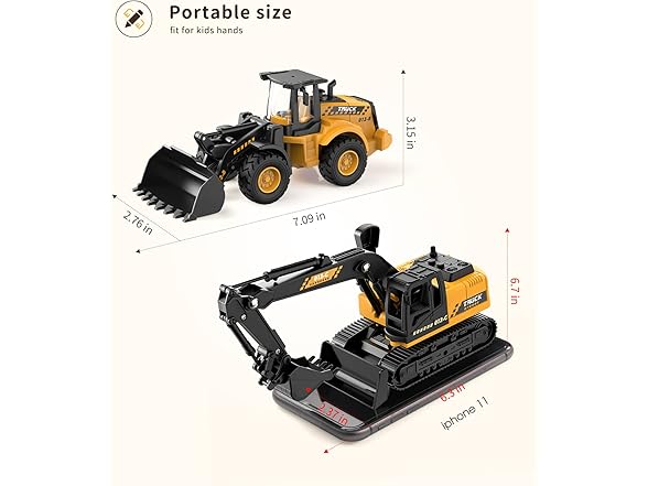 Geyiie Construction Excavator Toy