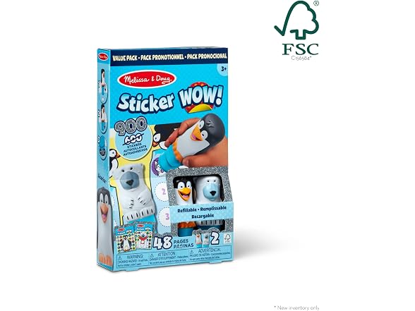 Melissa & Doug Sticker Wow!® Winter (Polar Bear and Penguin)