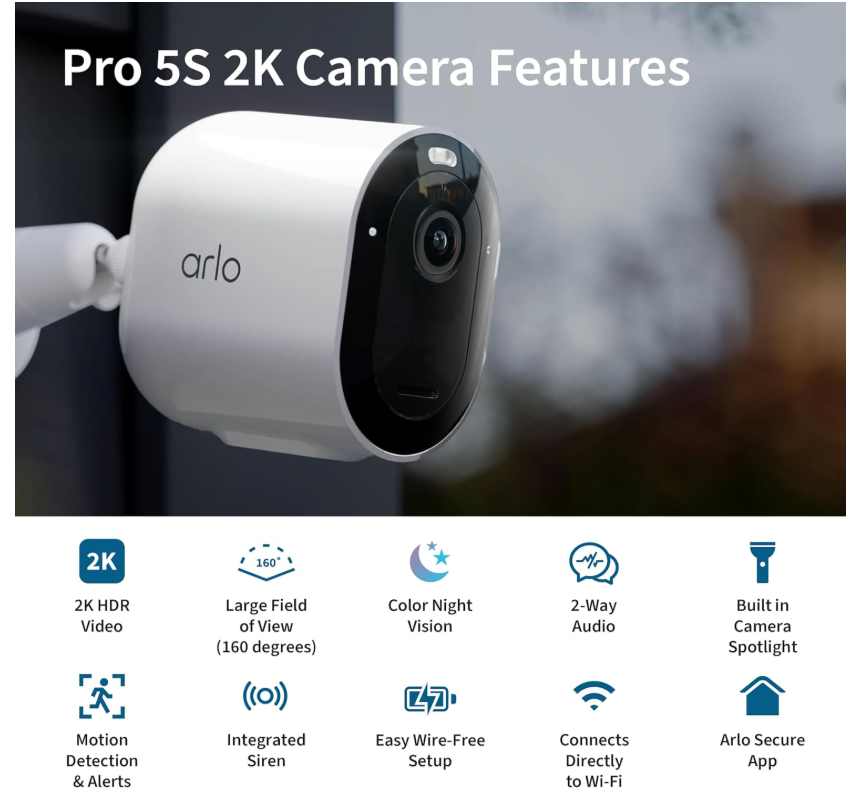 (NEW) Arlo Pro 5S Wireless Security Cam System & Solar Panel - Gallery 16