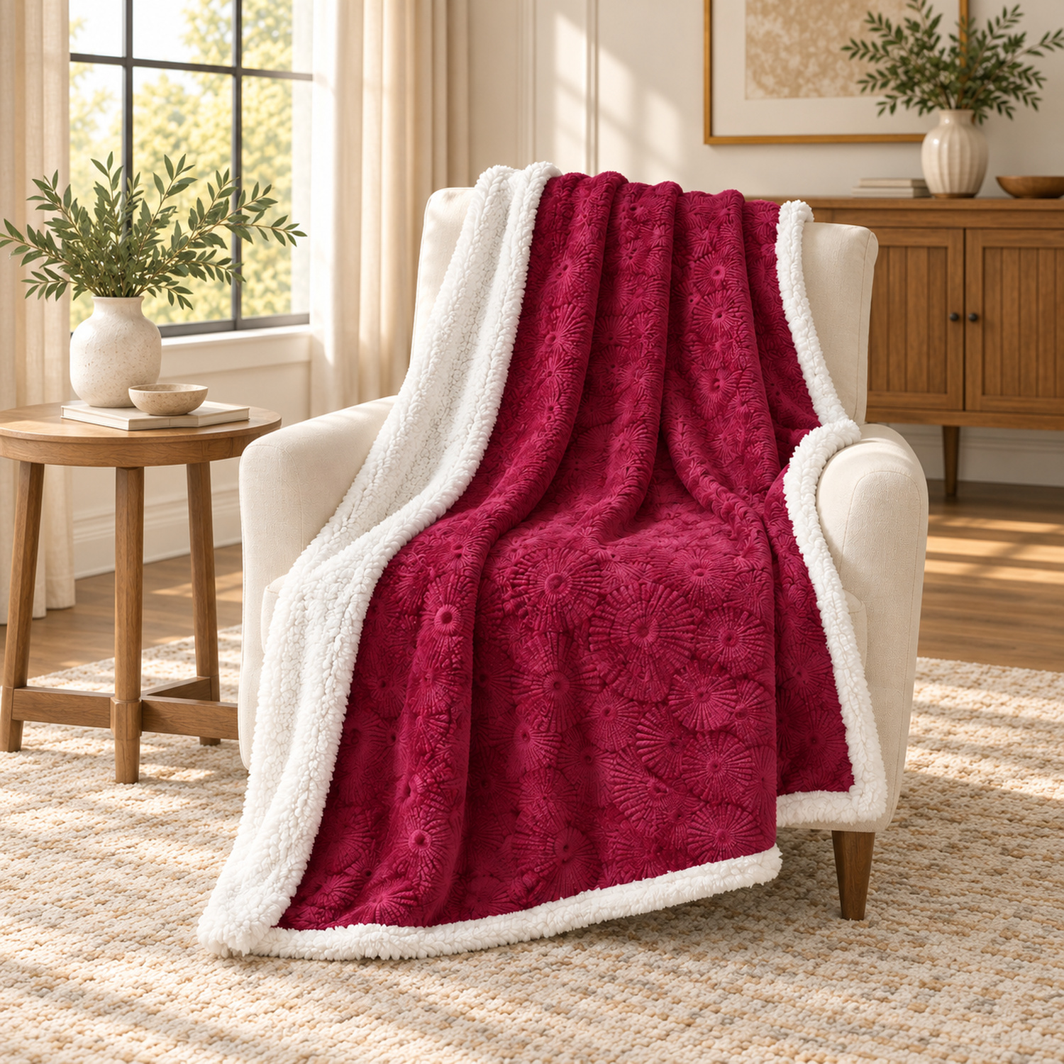 2-Pack Embossed Sherpa Throw Blankets - Gallery 6