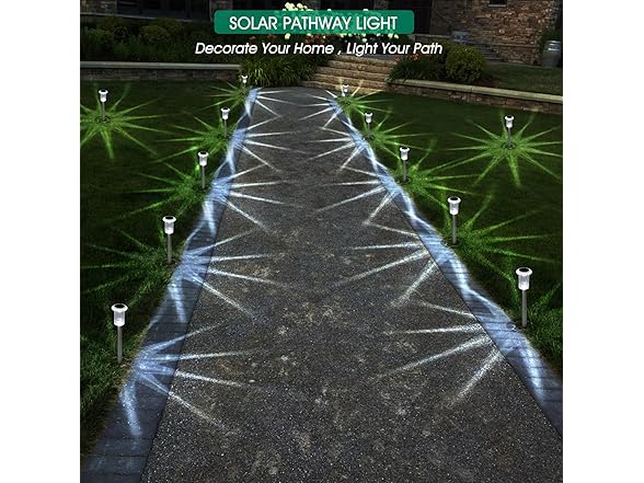 15 Pack Solar Stake Lights for Pathway