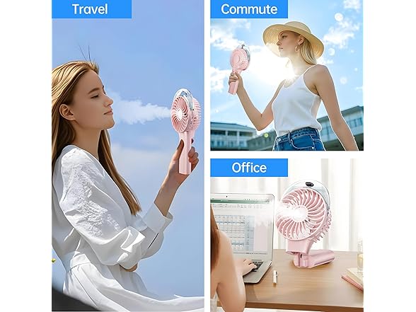 Rechargeable Handheld Misting Fan