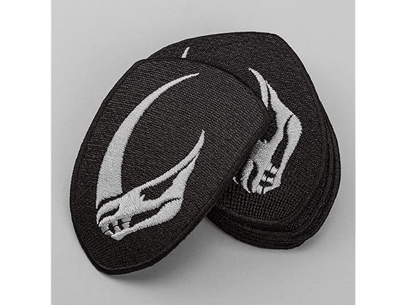 Gray Rhino Skull Embroidered Patch