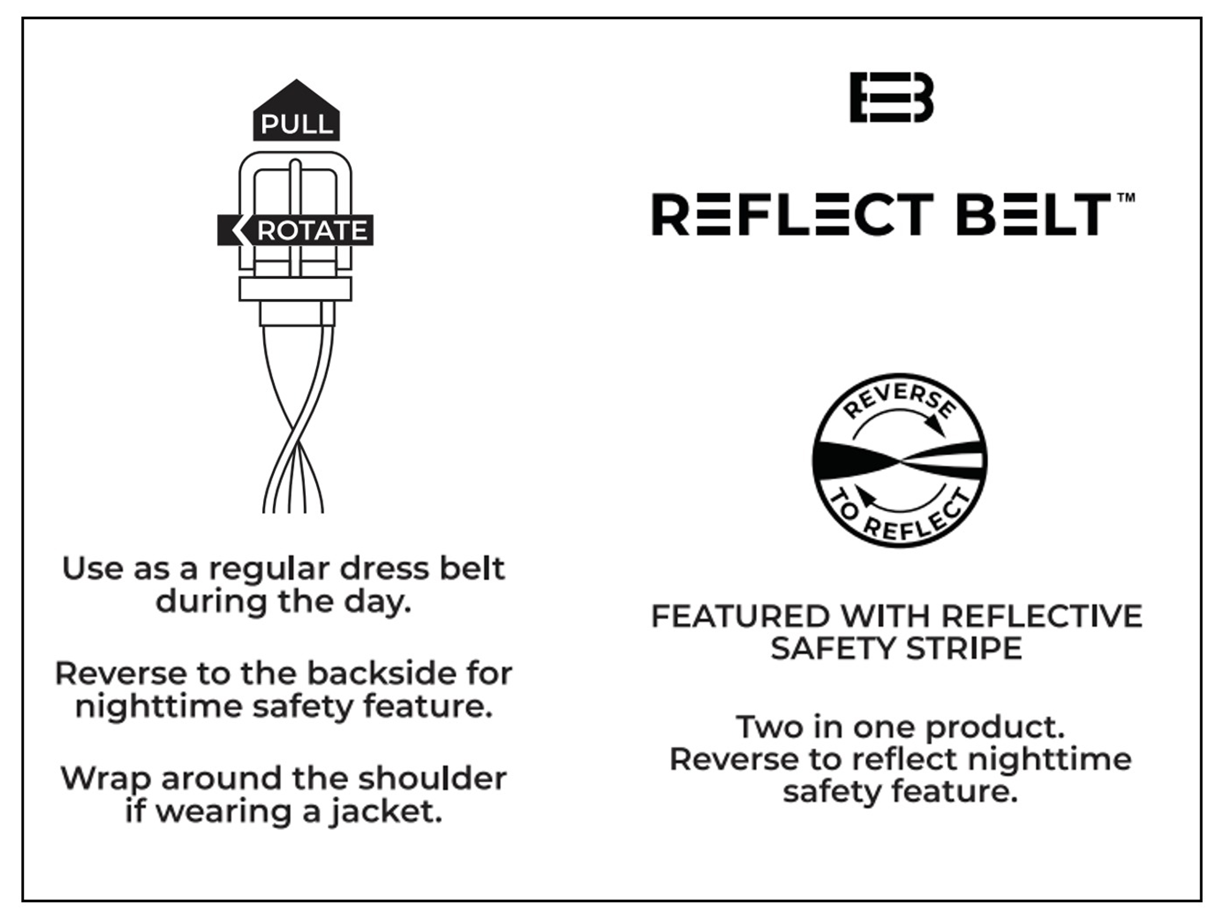 Mens 2in1 Reflective/Black Utility Belt - Gallery 20