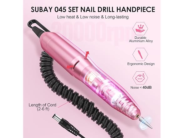 Subay Electric Nail Drill Manicure Pedicure Kit