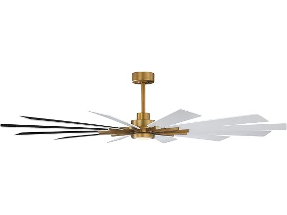 Parrot Uncle 72 Inch Large Windmill Ceiling Fan Gold