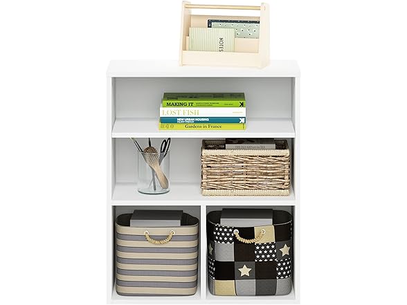 Furinno Pasir 3 Tier Display Bookcase, White