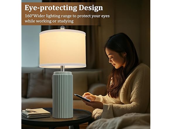 TOBUSA Modern Ceramic Table Lamps