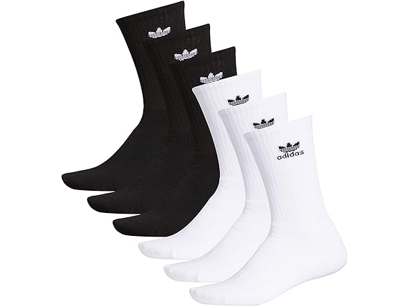Adidas 6 Pair Trefoil Original Crew Sock