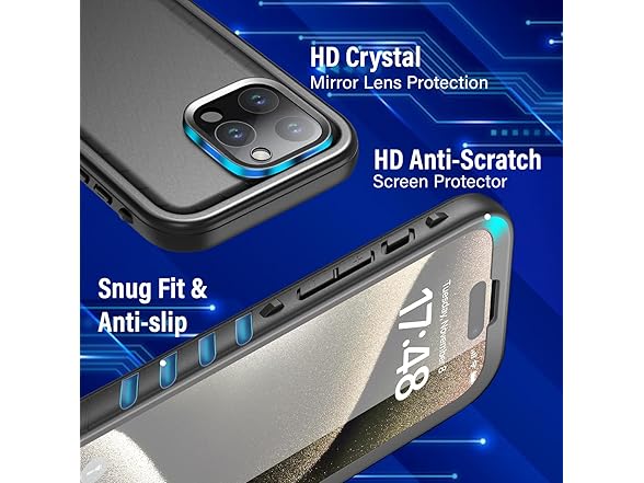 Waterproof Case for iPhone 15 Pro Max