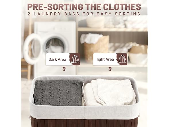 Aliphon 100L Bamboo Laundry Hamper