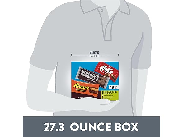 18CT HERSHEY'S, KIT KAT and REESE'S Assorted Mix
