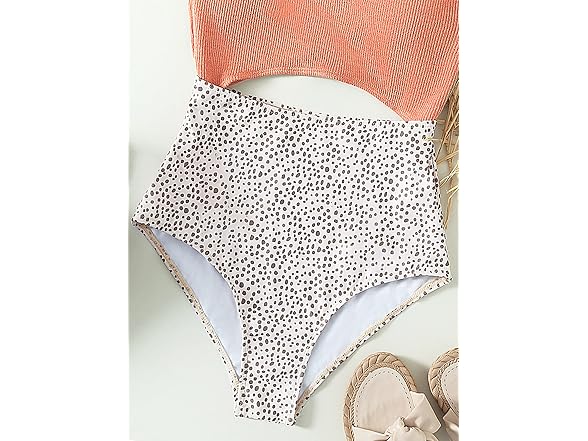 Floerns Women (L) Bathing Suit Waisted Swimsuit