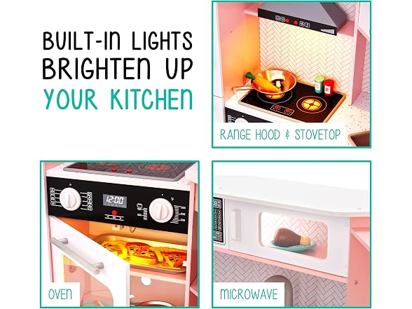 Corner Kitchen Playset Pink
