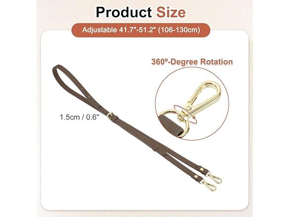 uxcell Genuine Leather Purse Strap,