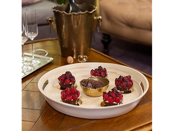 LEXA 4-Piece Handcrafted Bamboo Serving Set