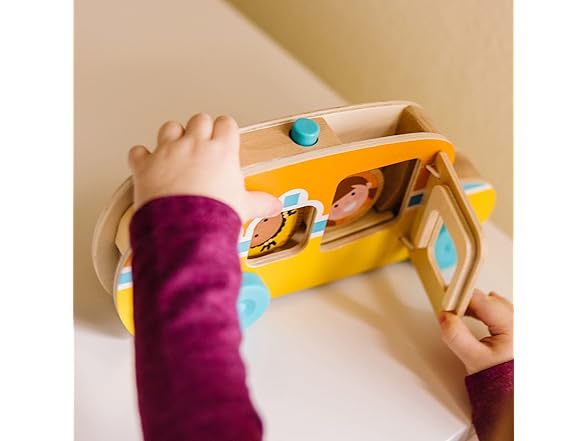Melissa & Doug GO Tots Wooden Roll & Ride Bus