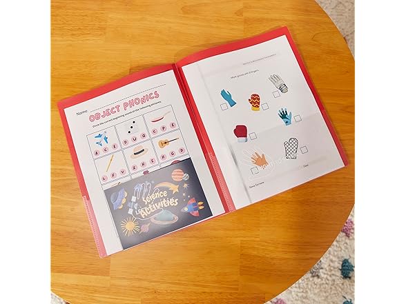 ECR4Kids 2-Pocket Parent-Teacher Classroom Communication Folder Red