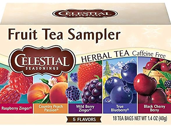 Celestial Seasonings Fruit Tea Sampler, 18 ct