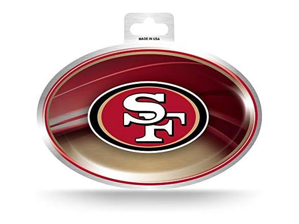 San Francisco 49ers Metallic Oval Sticker