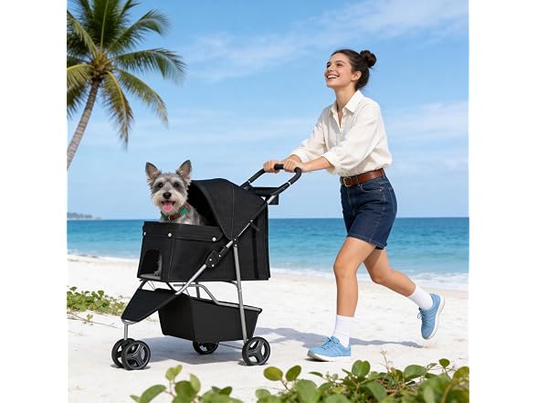 BestPet | 3-Wheel Pet Stroller | Dog and Cat Stroller