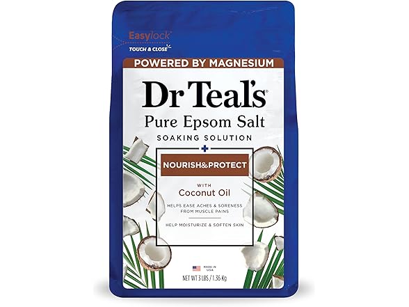 Dr Teal's Epsom Salt Coconut Oil, 3lbs