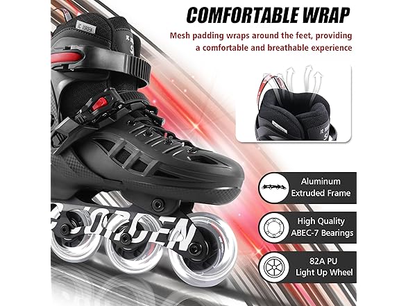 JC JORDEN Inline Skates, Adjustable