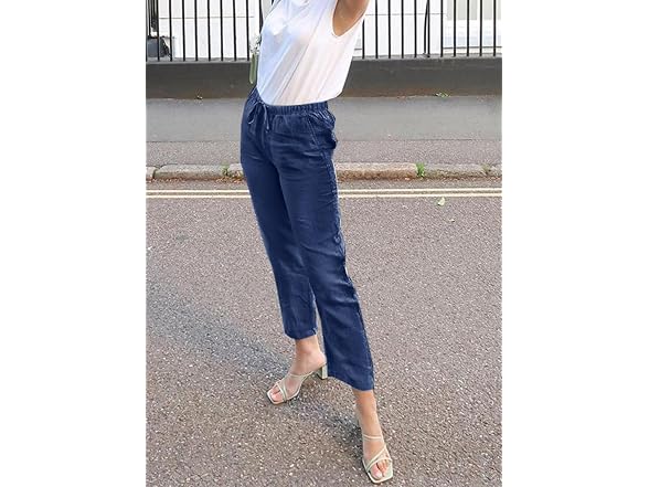 Acelitt Women (M) Spring Fashion Straight Trousers