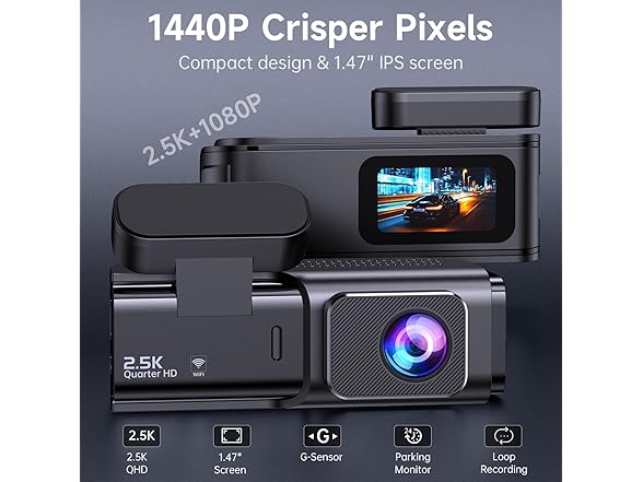 ecomoment Dash Cam for Front and Rear