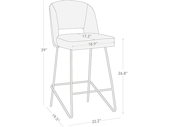 Simple Deluxe Bar Stools Set of 2