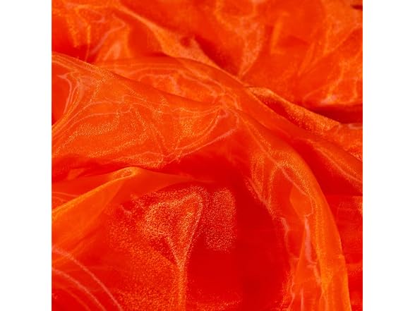 Fynite Orange Organza Fabric by The Yard