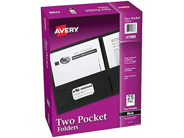 Avery Two Pocket Folders