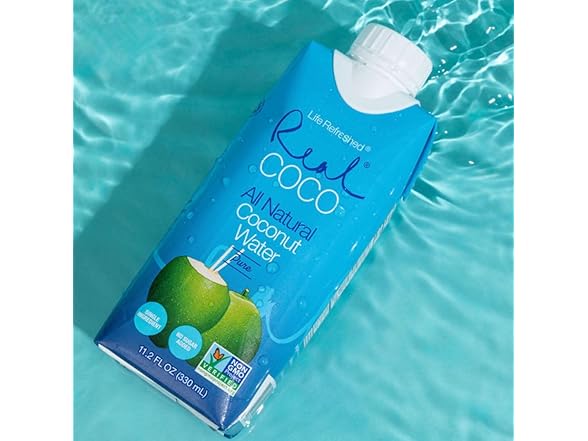 Real Coco All Natural Pure Coconut Water (12Pack)